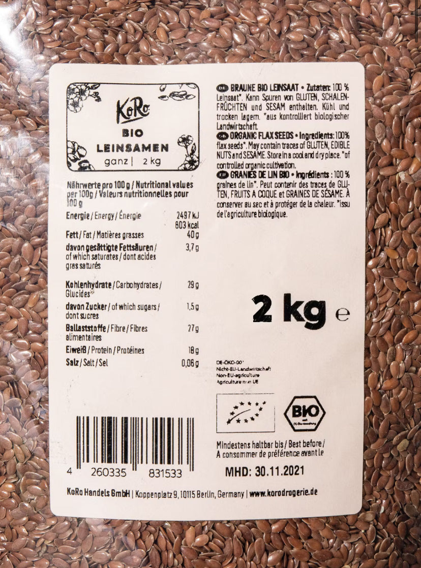 Bio Leinsamen 2Kg