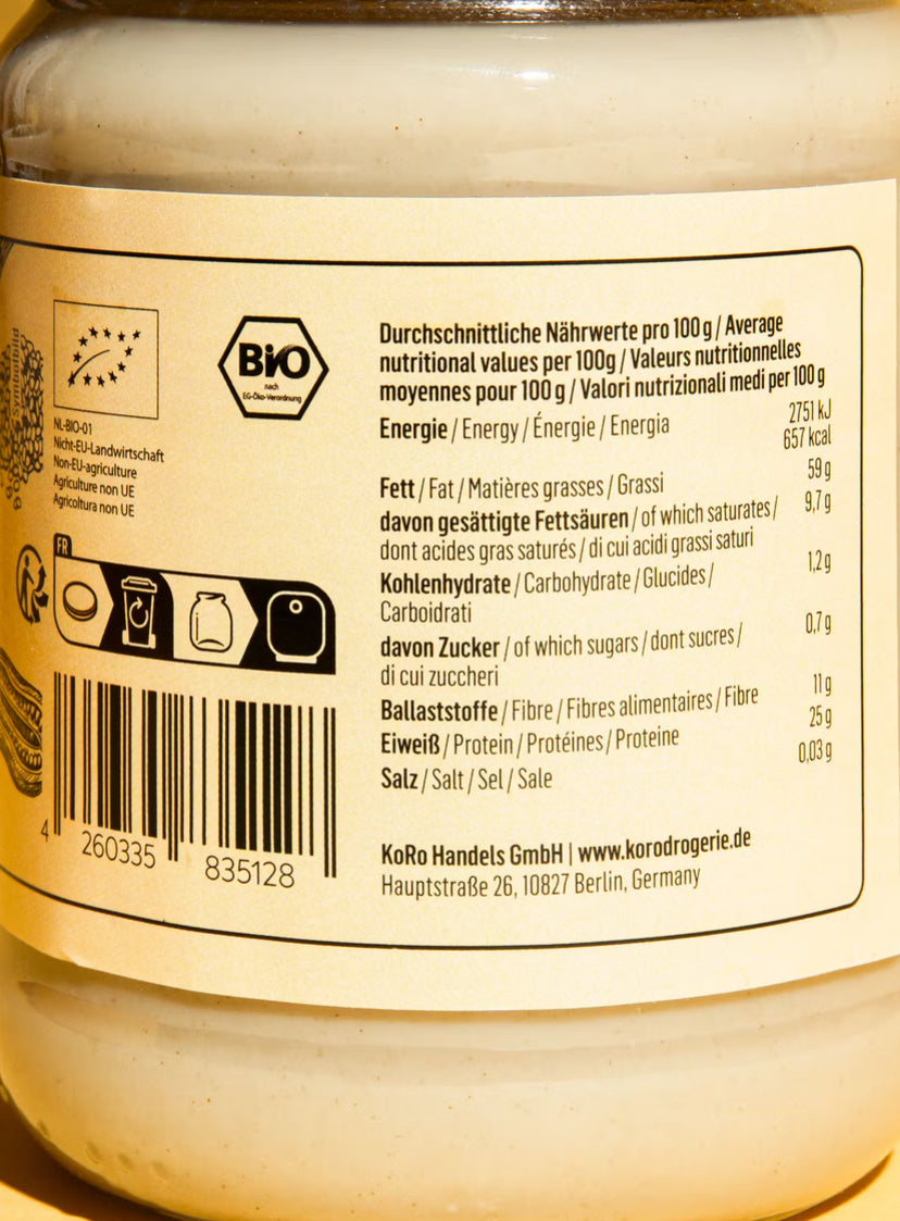 Weißes cremiges Bio Tahin 500 g