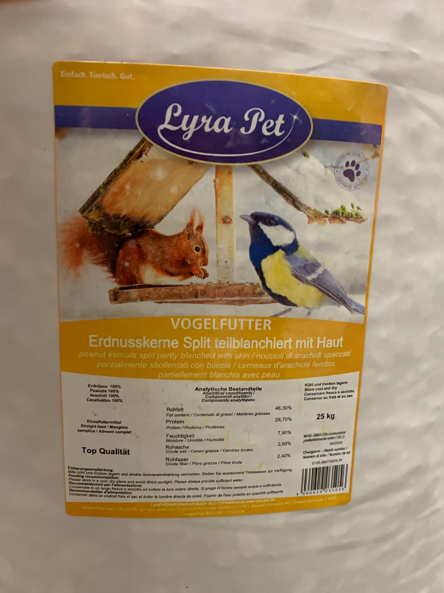 Erdnusskerne Splits mit Haut 10Kg