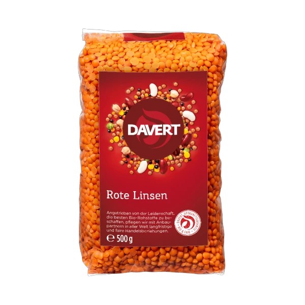 Rote Bio-Linsen 500g - Davert
