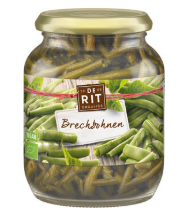 Brechbohnen im Glas - Bio - De Rit 680g