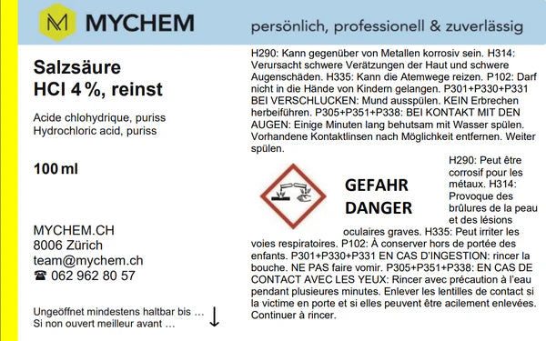 1:1‑Set zur Herstellung einer Chlordioxid‑Lösung