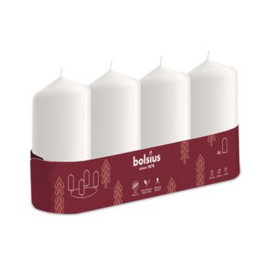 Bolsius - Stumpenkerzen 100/48mm 4er Pack