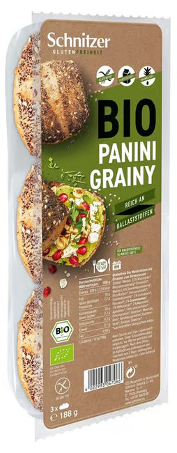 Glutenfreies, Bio-Panini Grainy Maisbrötchen - Schnitzer